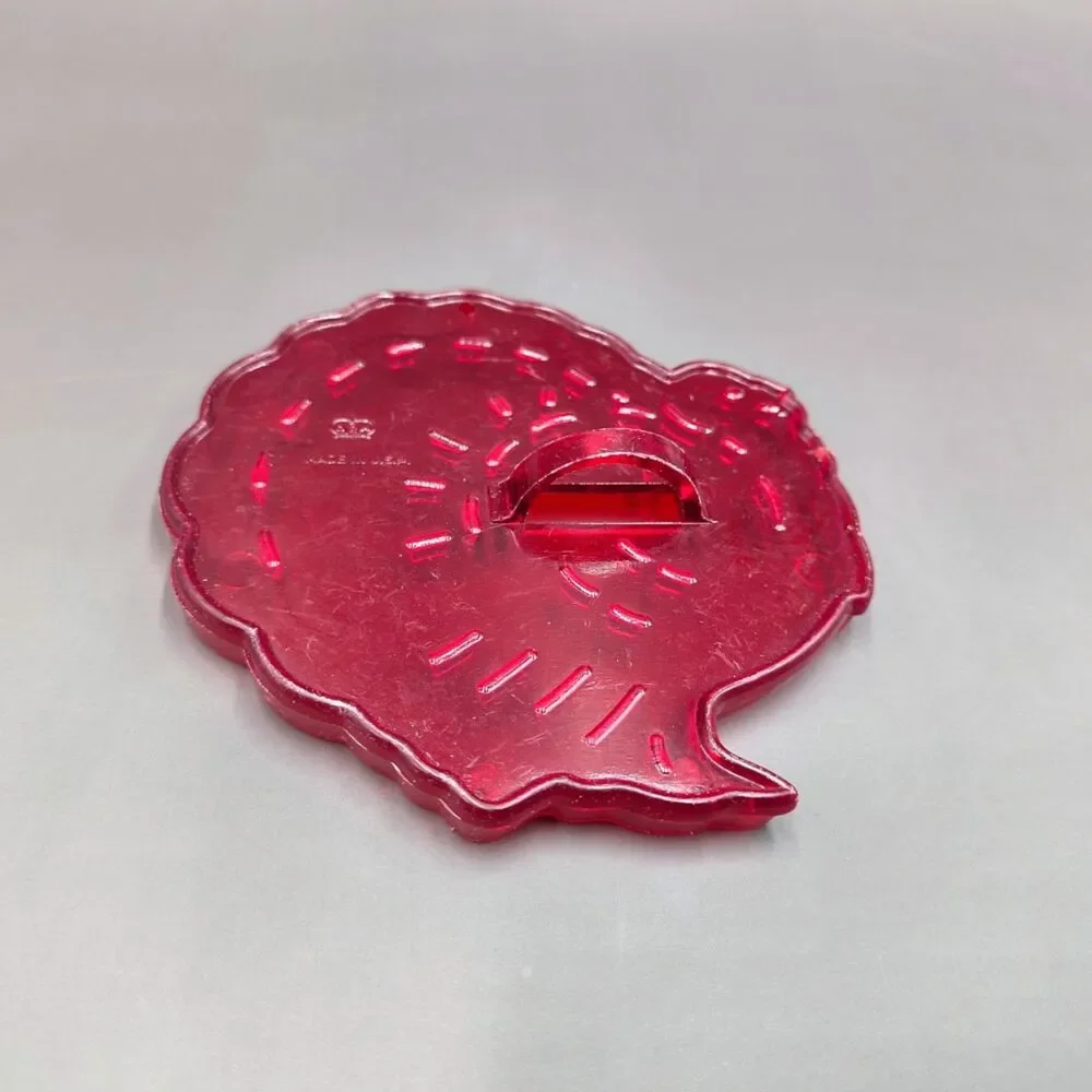 Vtg HRM Made in USA Red Plastic Holiday Cookie Cutter Lot Valentine Halloween